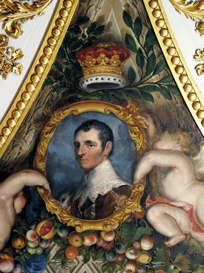 Portrait of the 5th Duke of Rutland, Ceiling of the Elizabeth Saloon by Matthew Cotes Wyatt